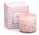 Pre-Wrapped Luxurious Blushing Meadow 3 Wick Lavendar Candle