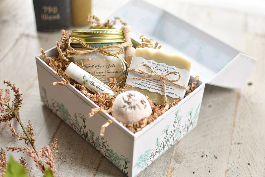 Custom Aromatherapy Spa Gift Set, Natural Skin Care