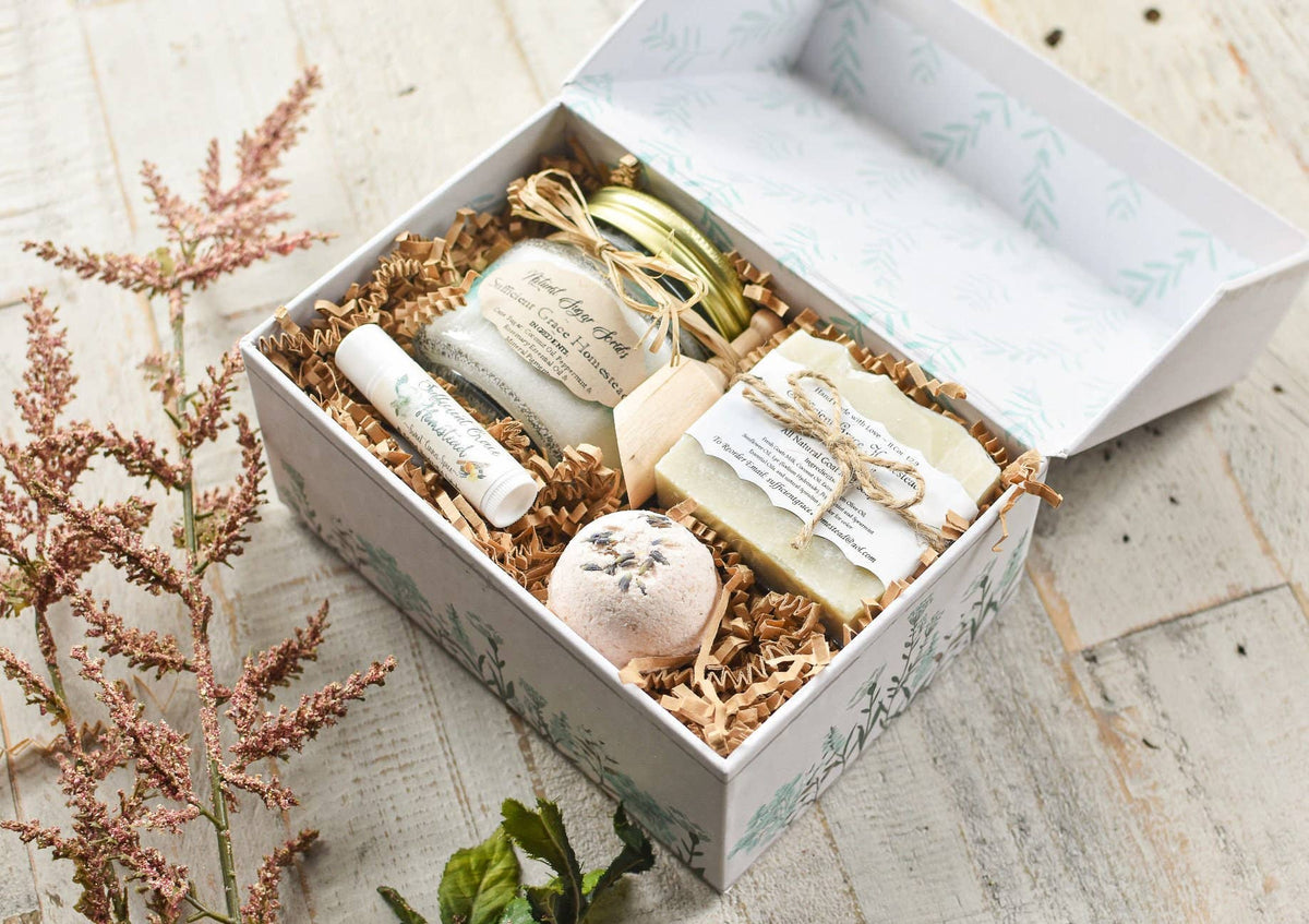 Custom Aromatherapy Spa Gift Set, Natural Skin Care