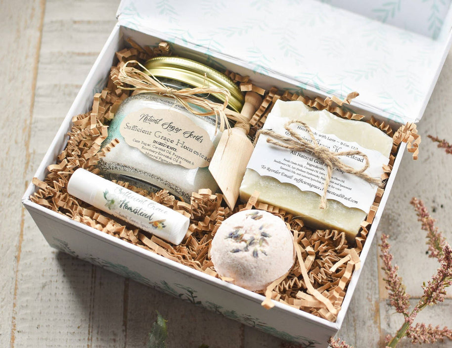 Custom Aromatherapy Spa Gift Set, Natural Skin Care