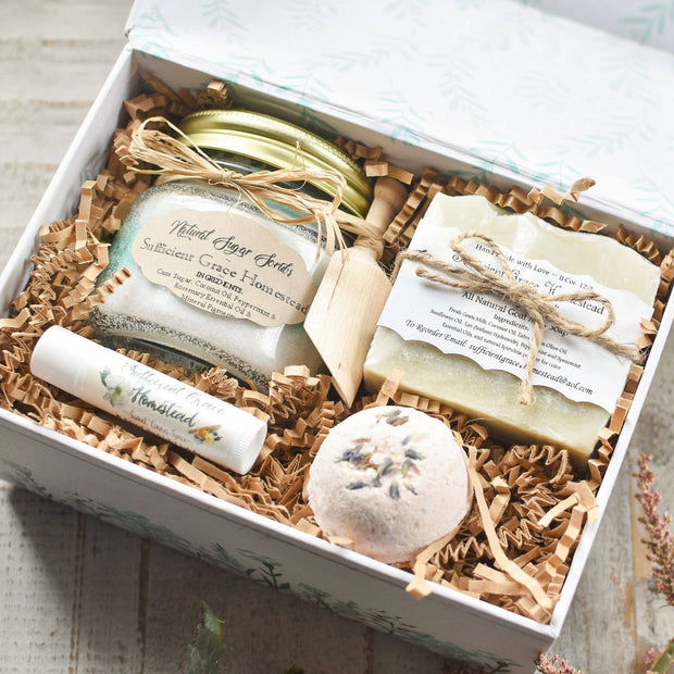 Custom Aromatherapy Spa Gift Set, Natural Skin Care